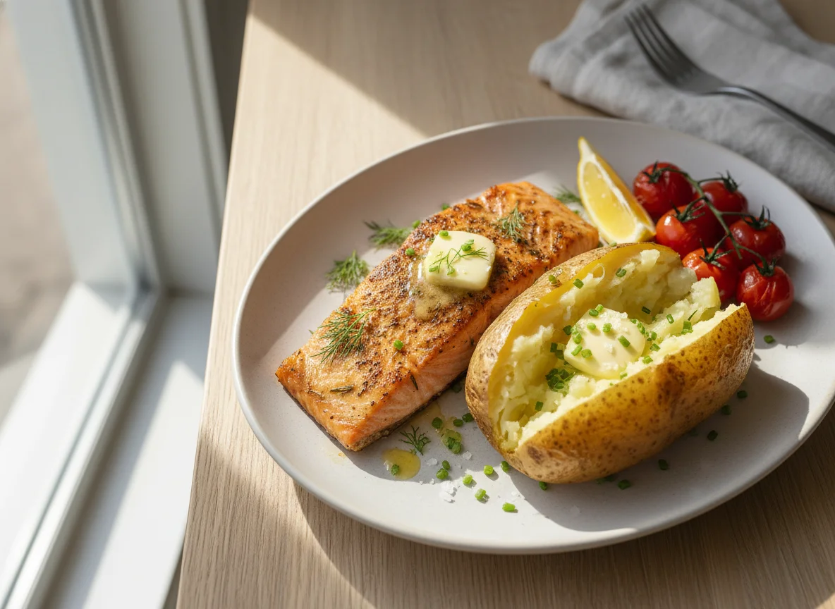 Baked Salmon with Potato photo