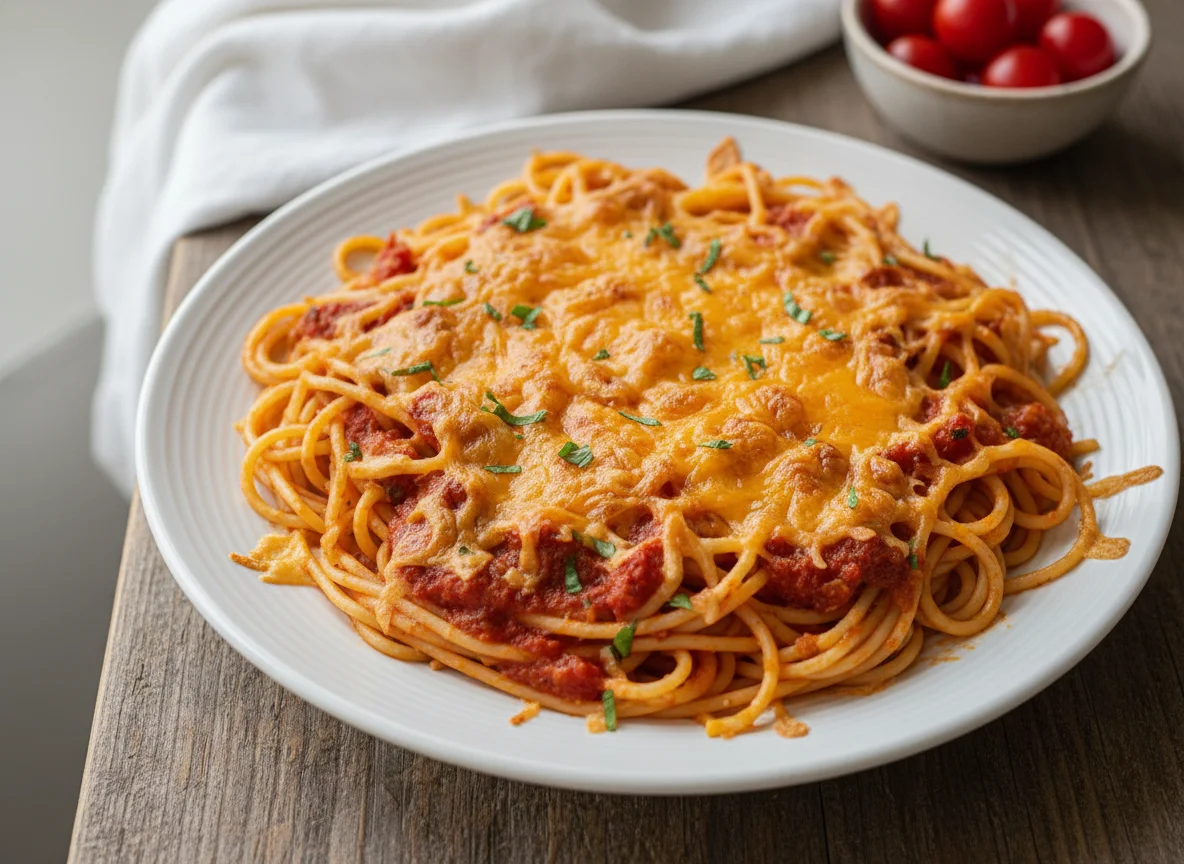 Baked Spaghetti with Cheese photo