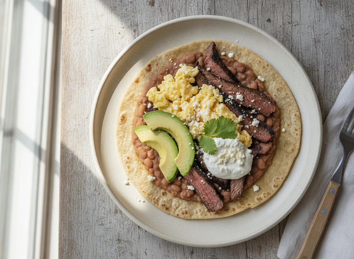 Baleada with Steak and Eggs photo