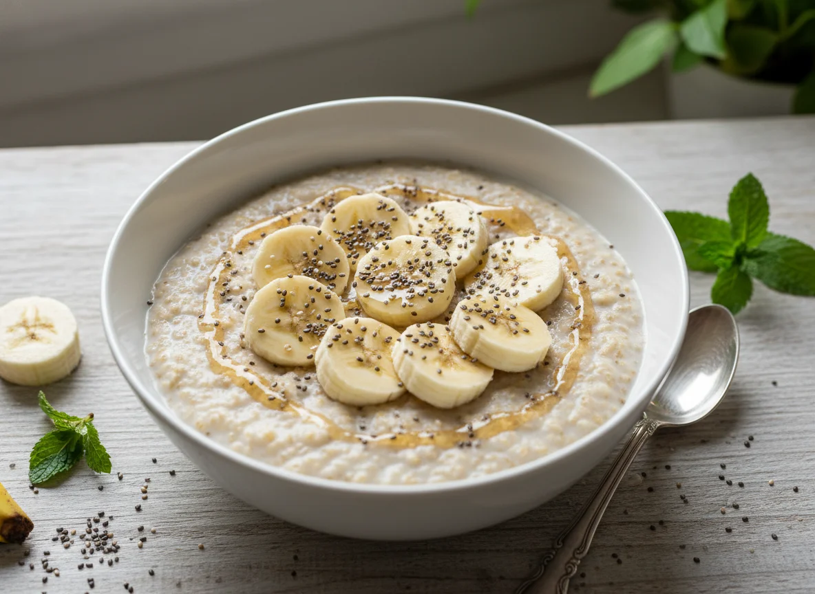 Banana and Chia Seed Oatmeal photo