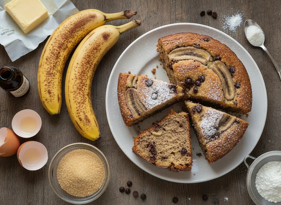 Banana and Chocolate Chip Cake photo