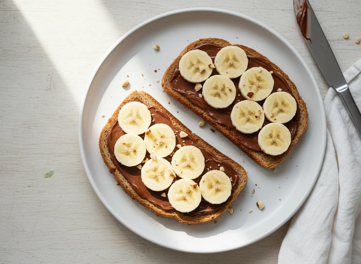 Banana and Chocolate Spread Toast photo