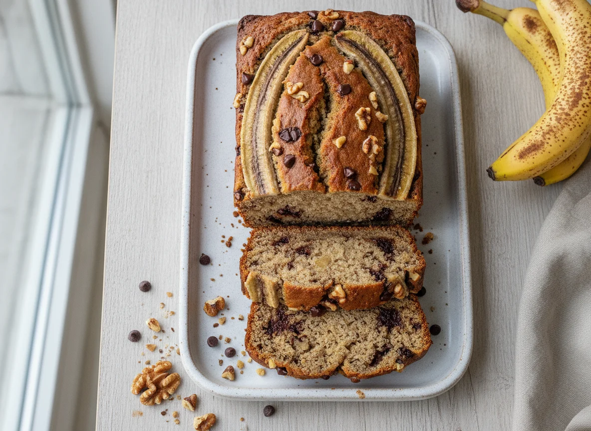 Banana Bread with Walnuts and Chocolate Chips photo