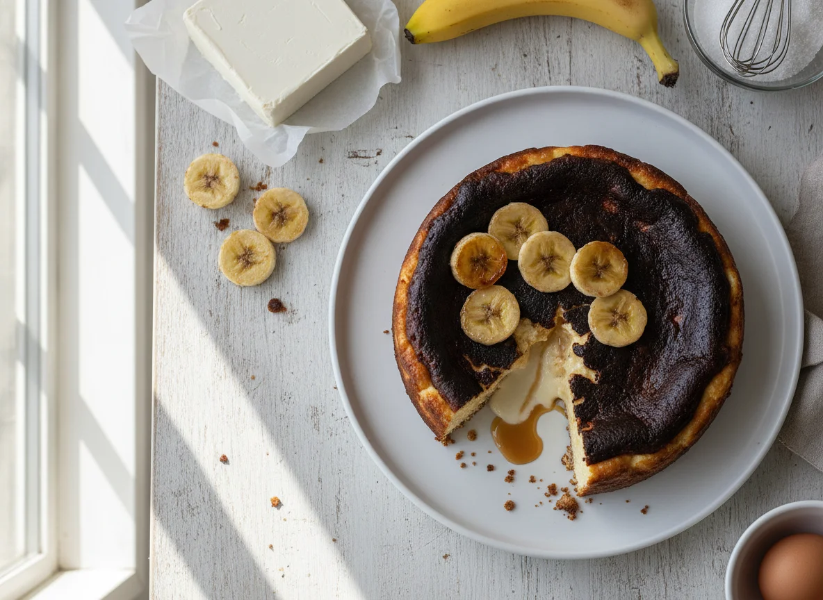 Banana Burnt Basque Cheesecake photo
