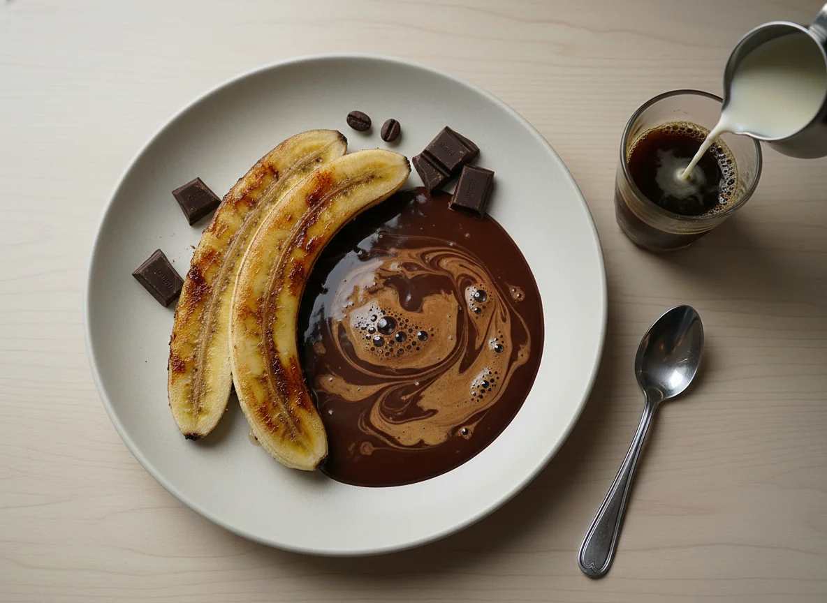 Banana, Dark Chocolate, and Coffee photo