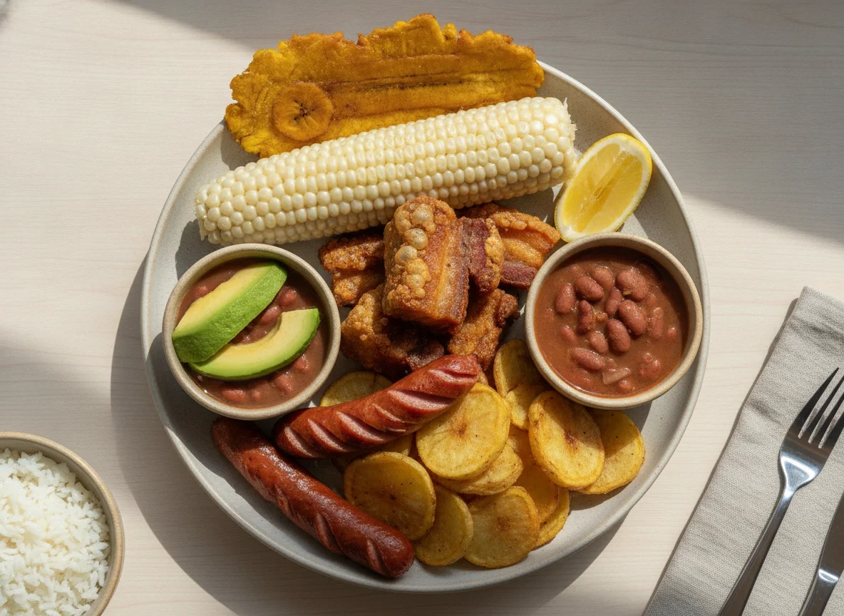 Bandeja Paisa style platter photo
