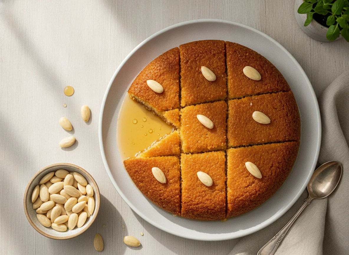 Basbousa with Almond photo