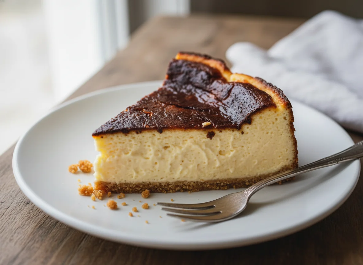 Basque Cheesecake Slice photo