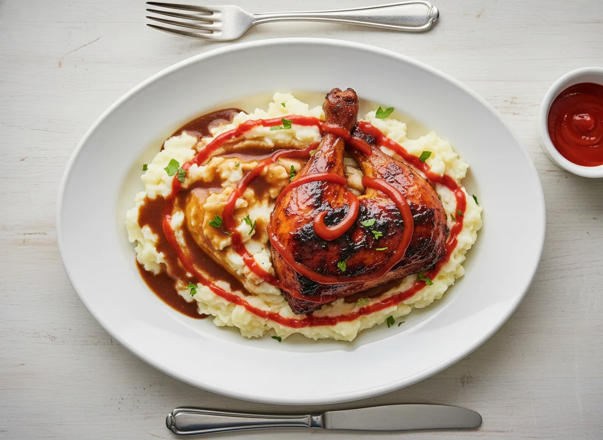 BBQ Chicken with Mashed Potatoes photo