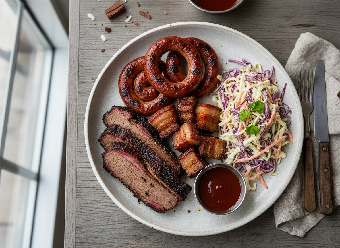 BBQ Meat Platter with Slaw photo