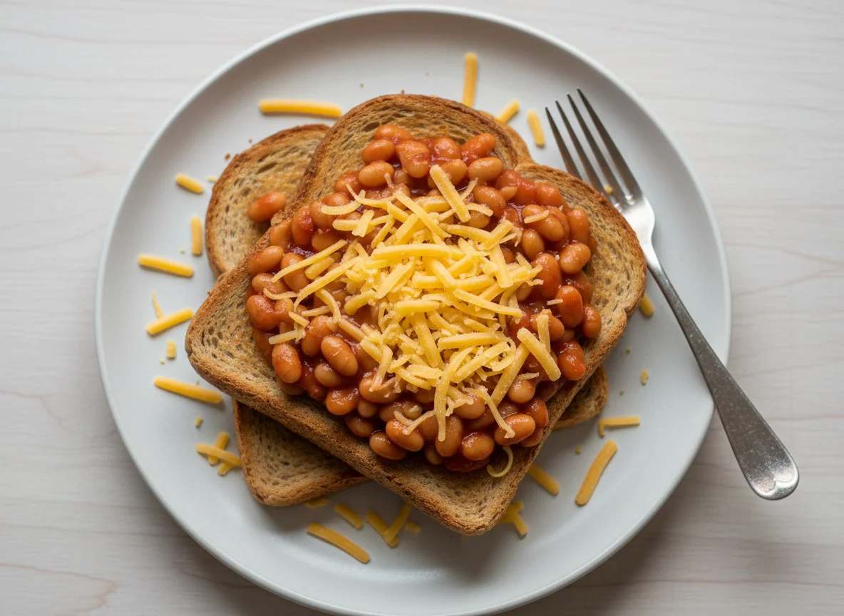 Beans on Toast with Cheese photo