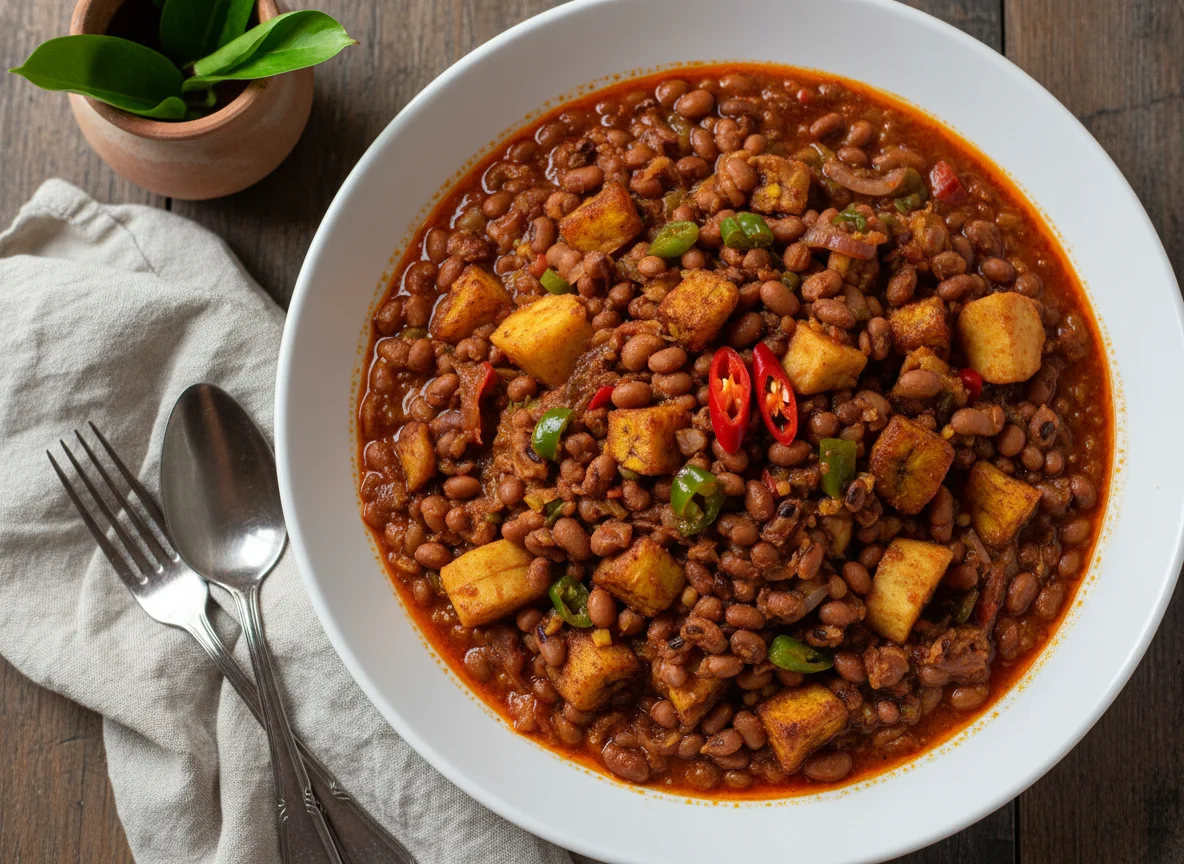 Beans Porridge with Yam/Plantain photo