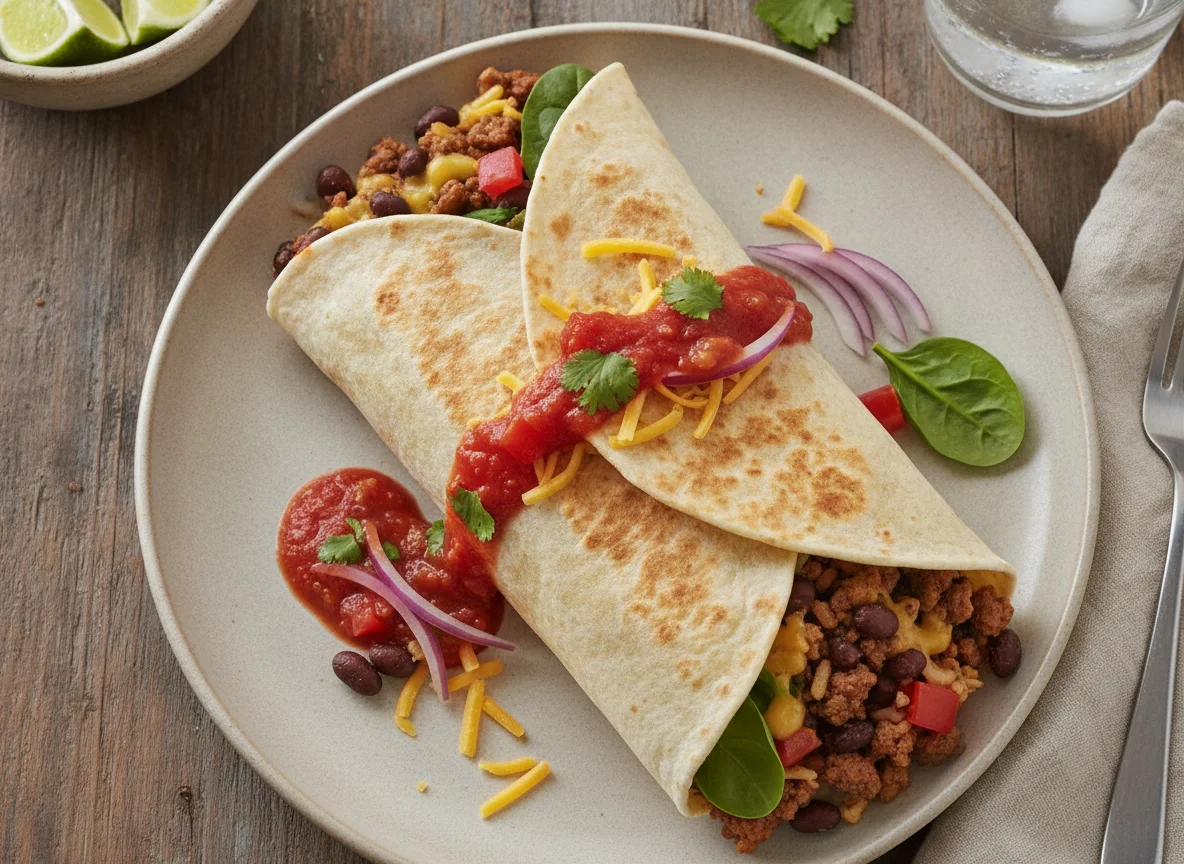 Beef and Bean Burrito Wrap photo