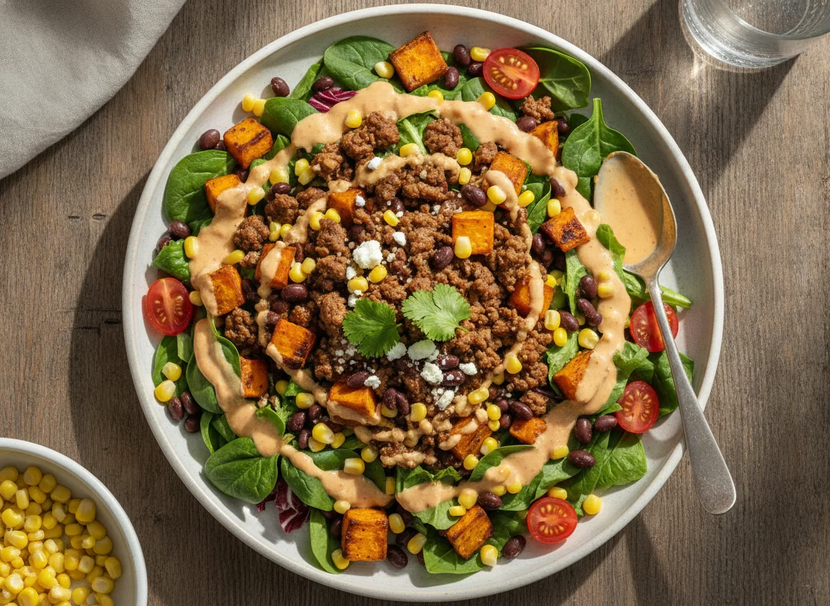 Beef and Bean Salad with Sweet Potato photo