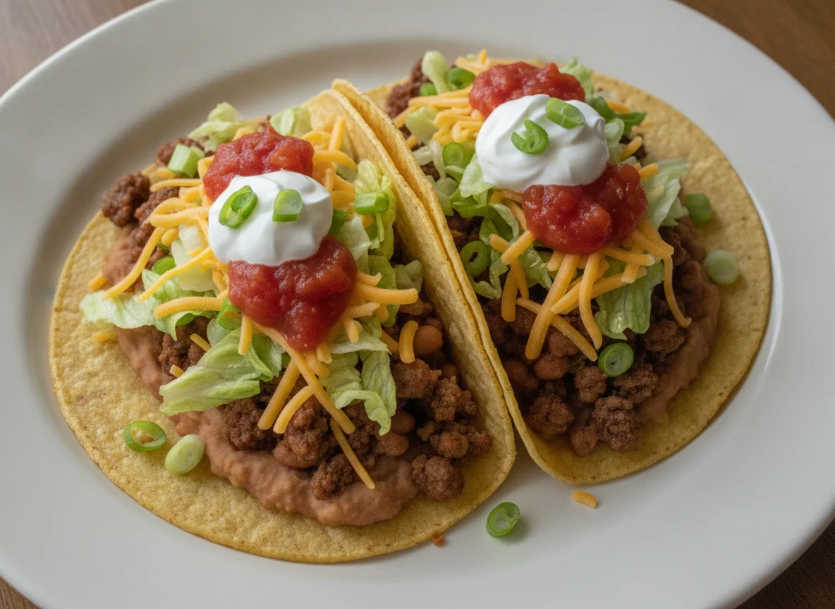 Beef and Bean Tacos photo