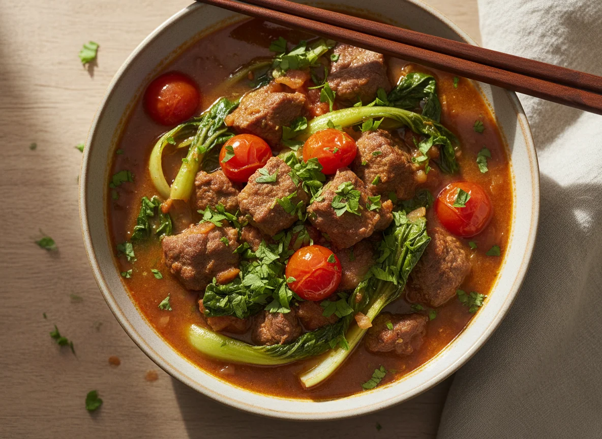 Beef and Bok Choy Stew photo