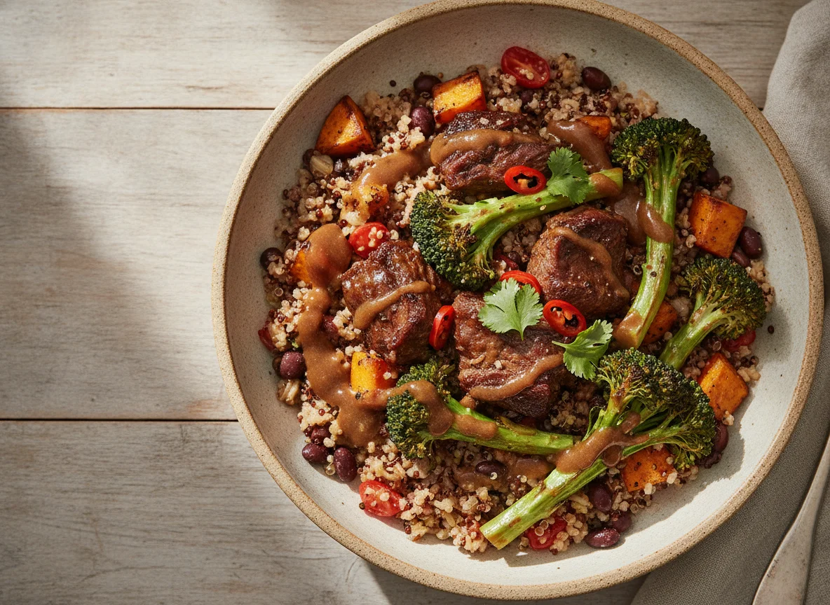 Beef and Broccoli Grain Bowl photo