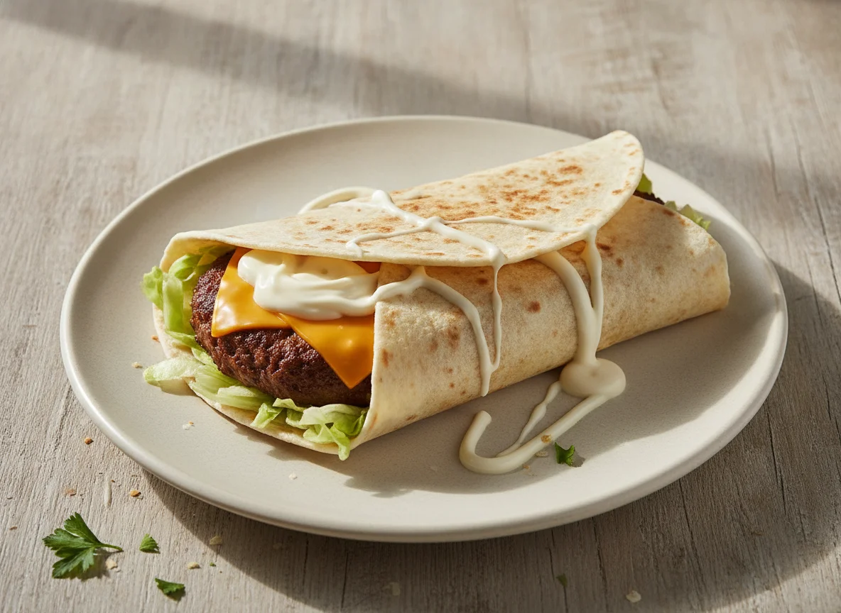 Beef and Cheese Tortilla Wrap photo