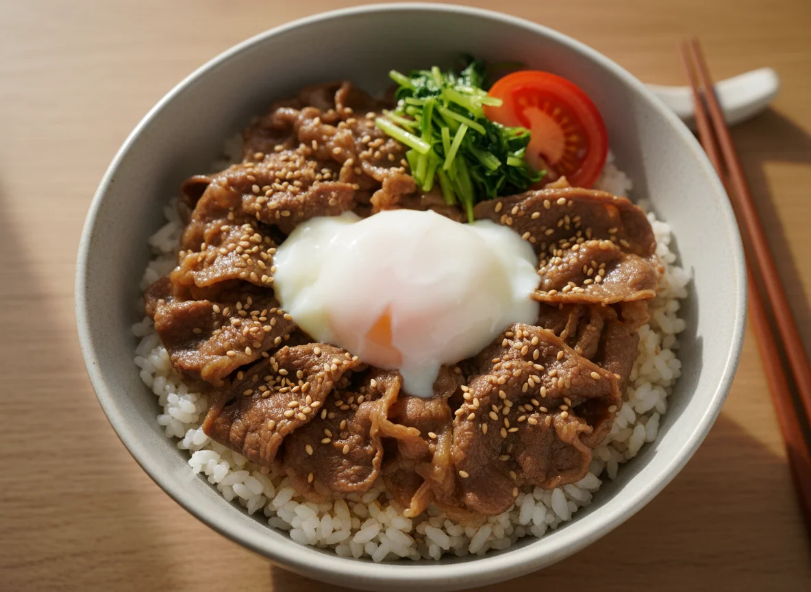 Beef and Egg Rice Bowl photo