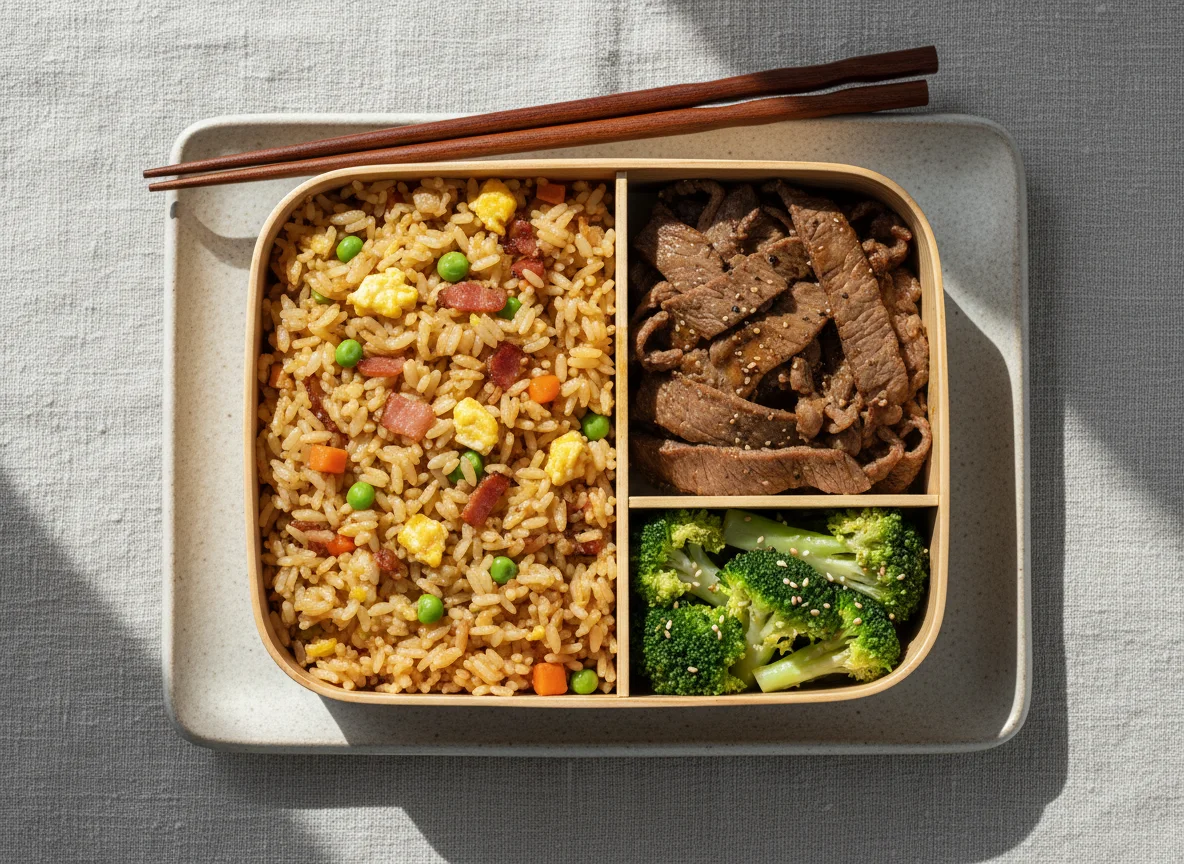Beef and Fried Rice Bento photo