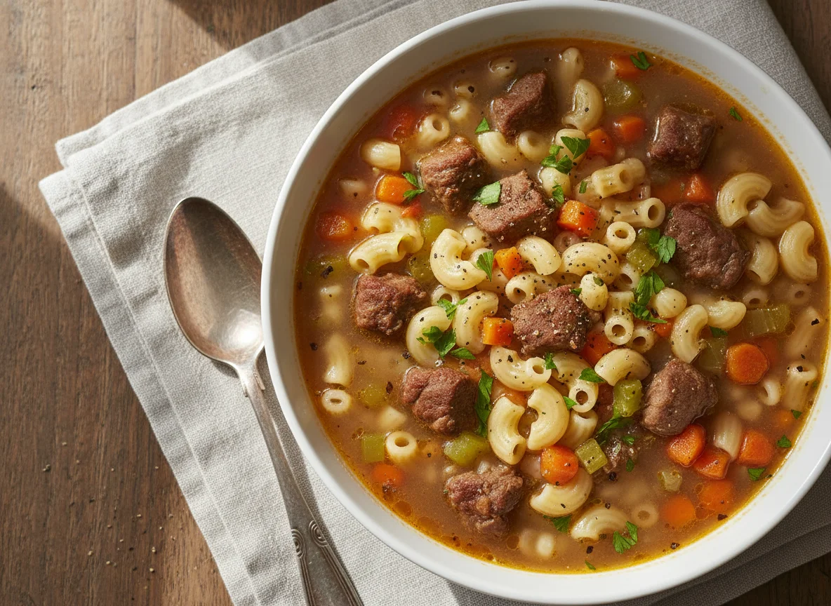 Beef and Pasta Soup photo