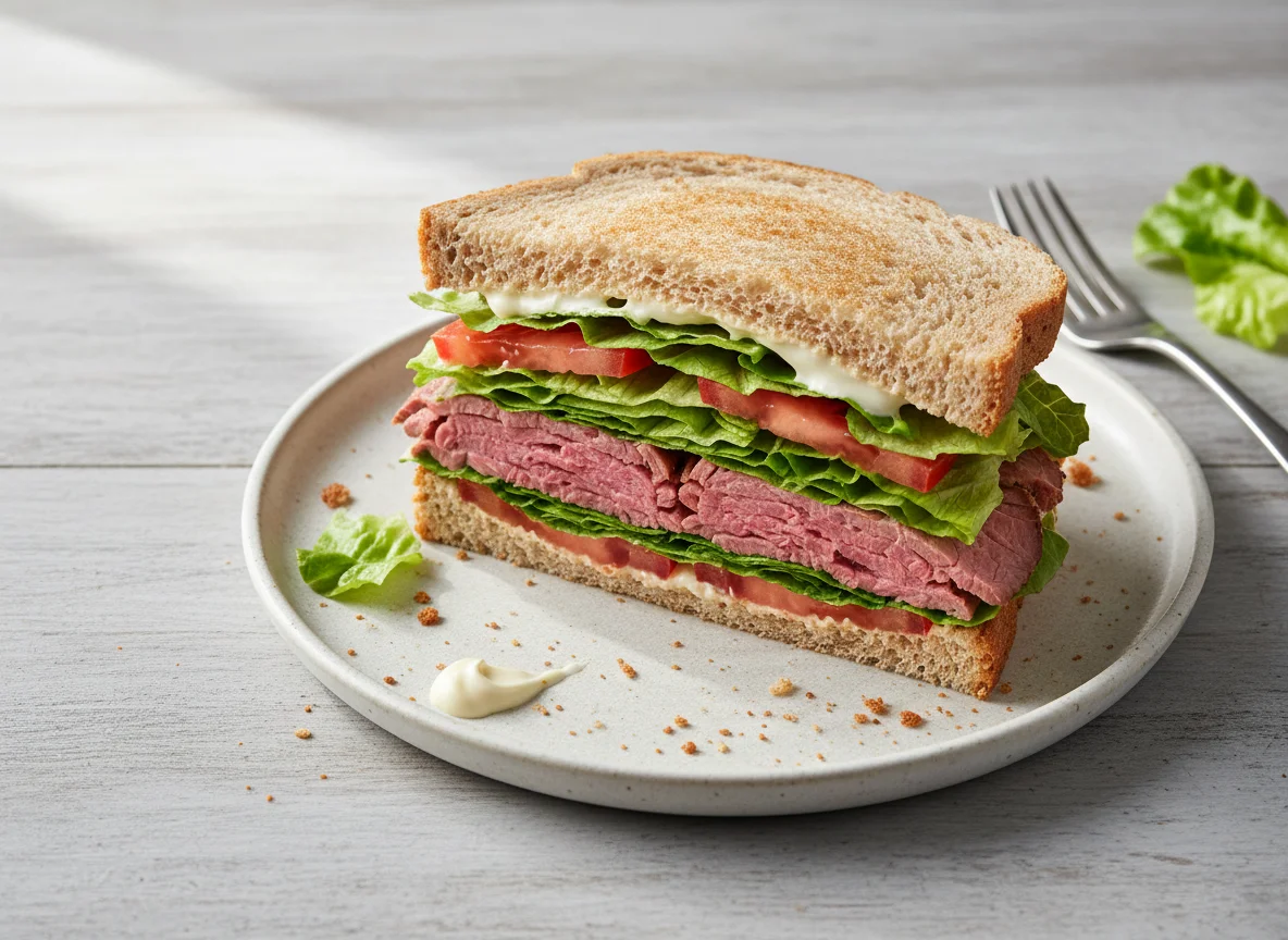Beef and Salad Sandwich photo