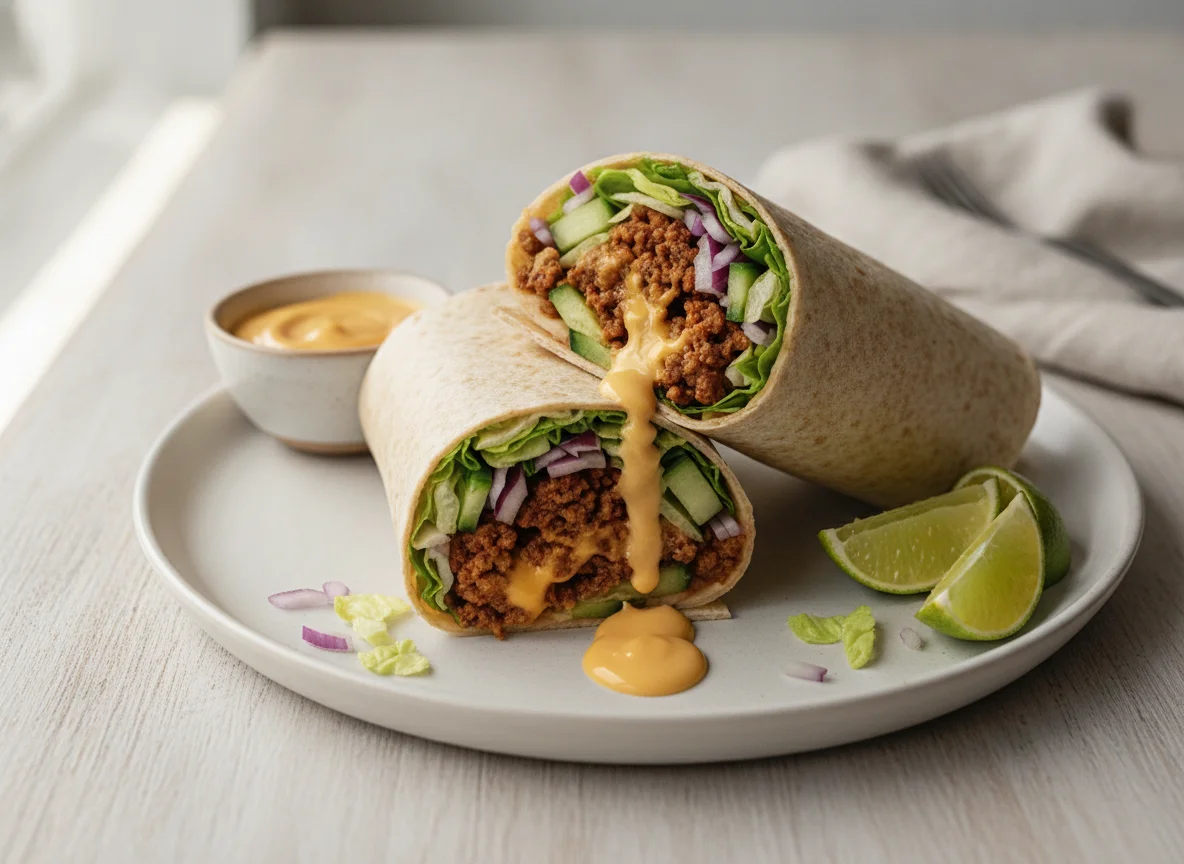Beef and Salad Tortilla Wrap photo
