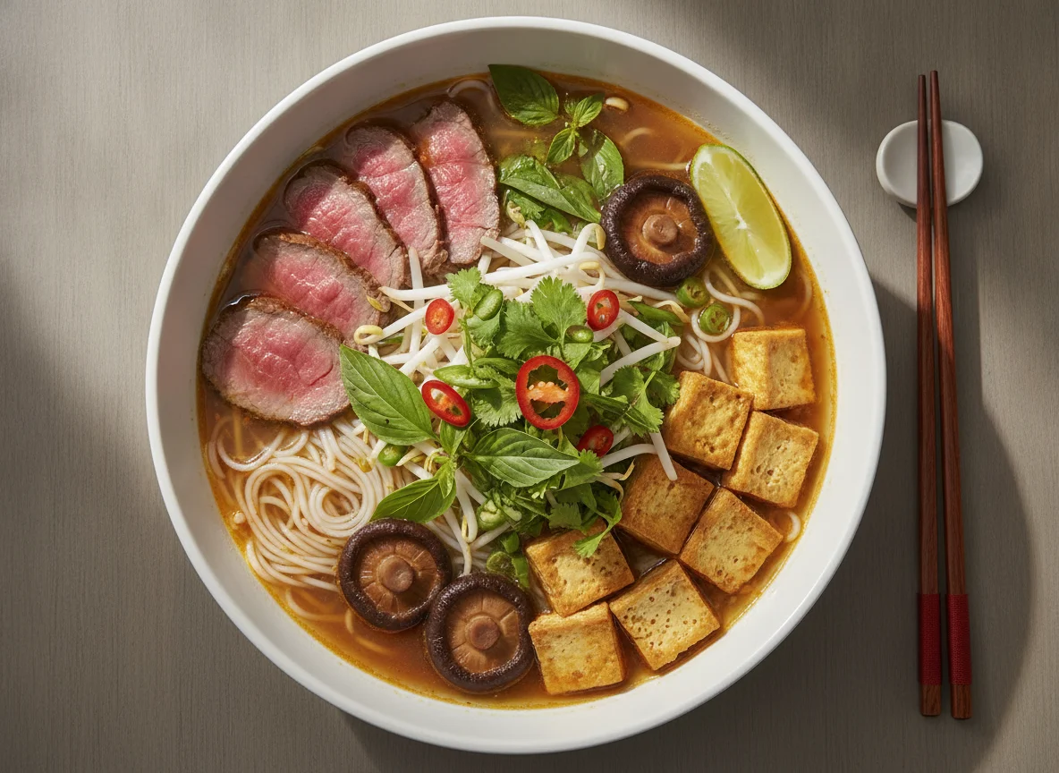 Beef and Tofu Pho photo