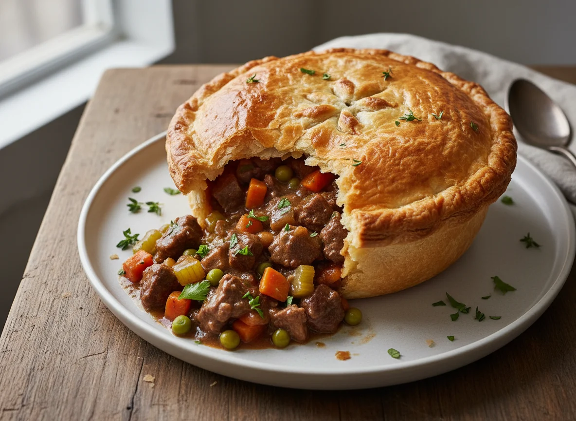 Beef and Vegetable Pot Pie photo