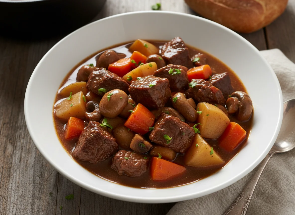 Beef and Vegetable Stew with Potatoes photo