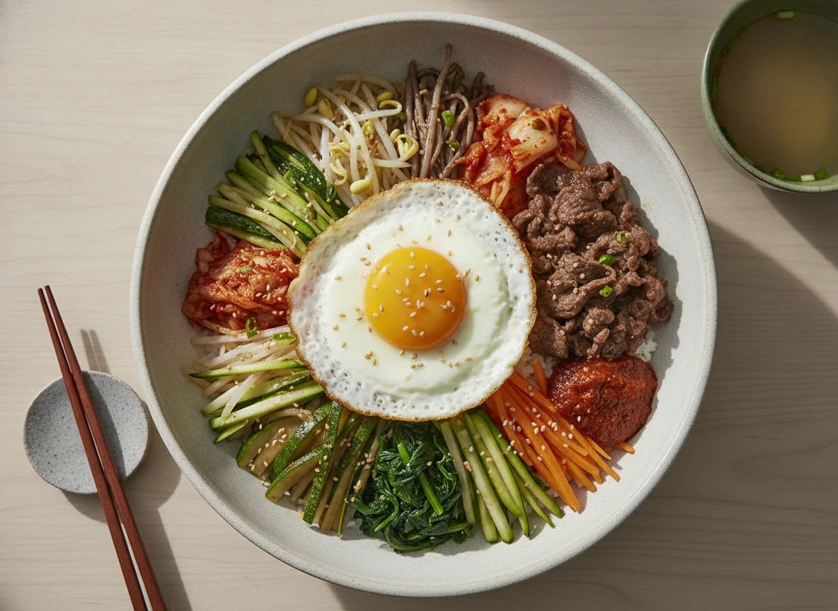 Beef Bibimbap with Fried Egg photo