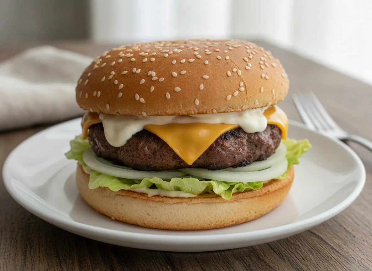 Beef Burger with Cheese photo