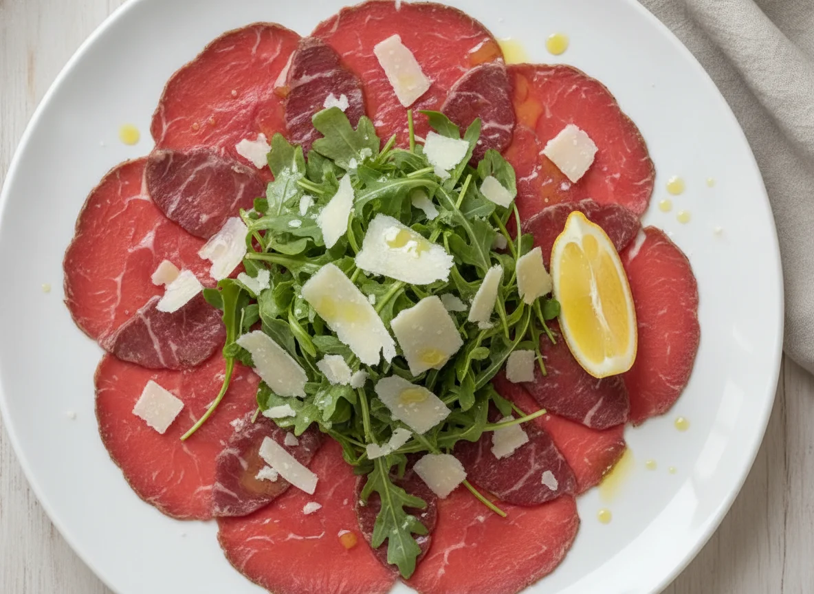 Beef Carpaccio with Arugula and Parmesan photo