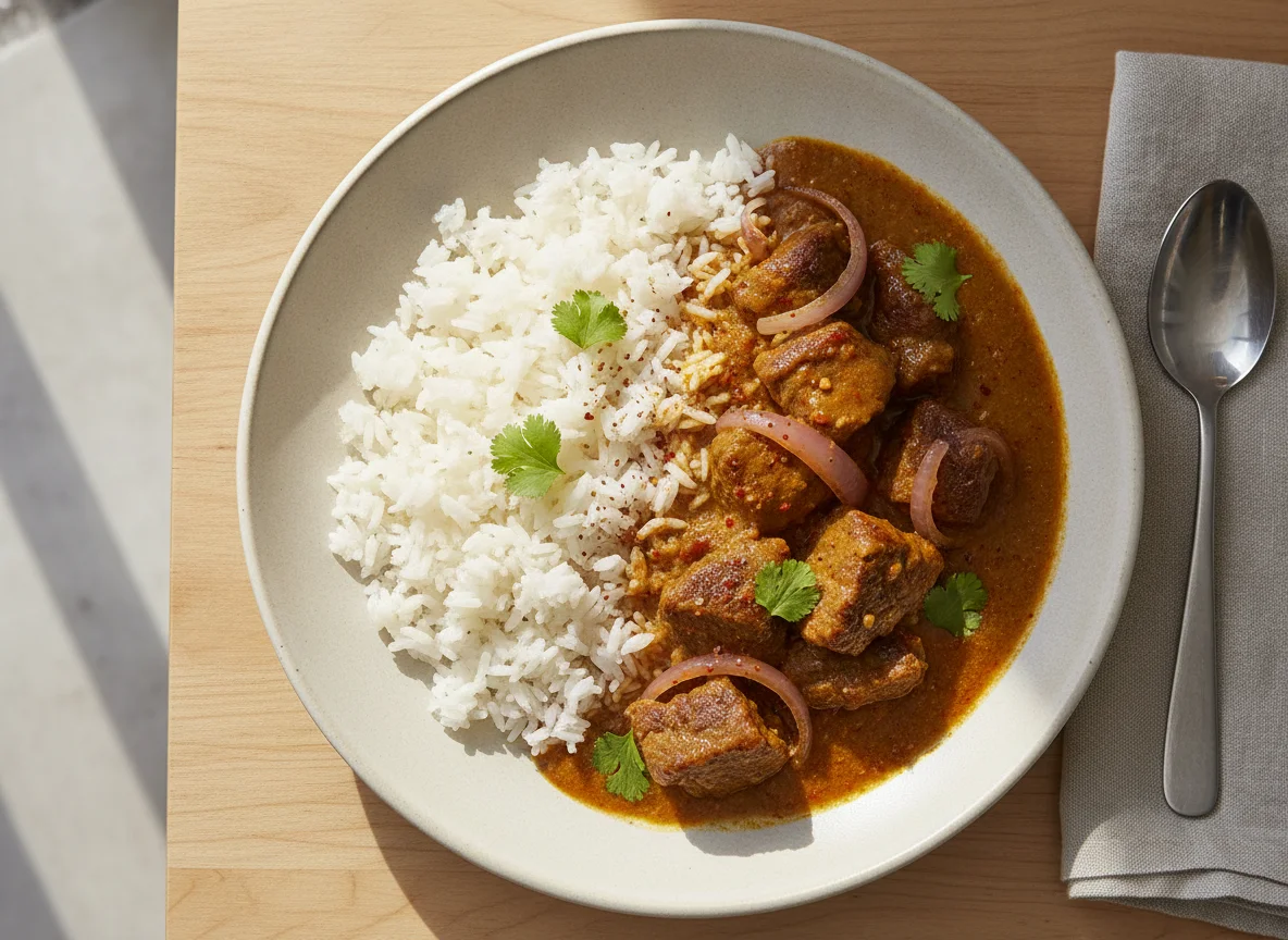 Beef Curry with White Rice photo