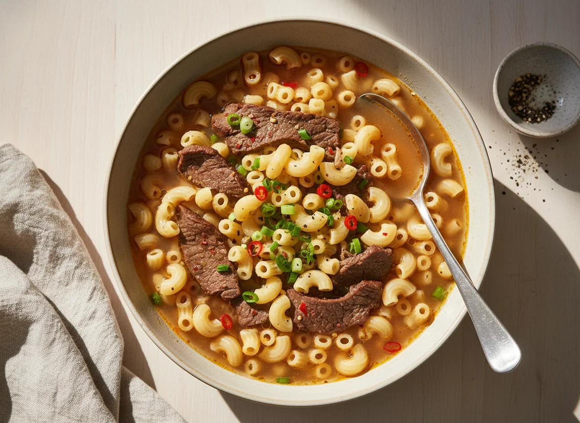 Beef Macaroni Soup photo