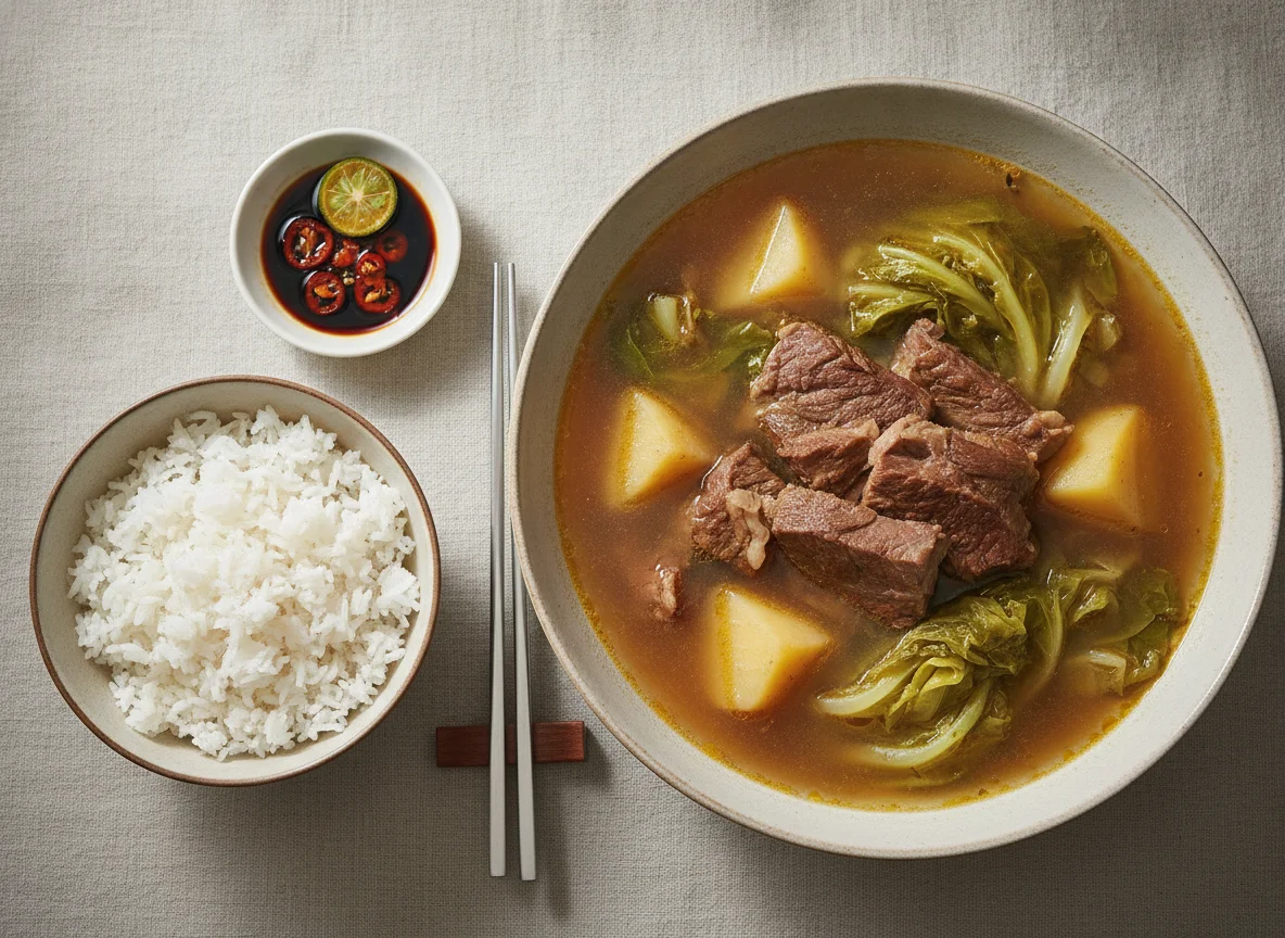 Beef Nilaga with Rice photo