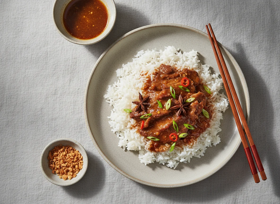 Beef Pares with Rice photo