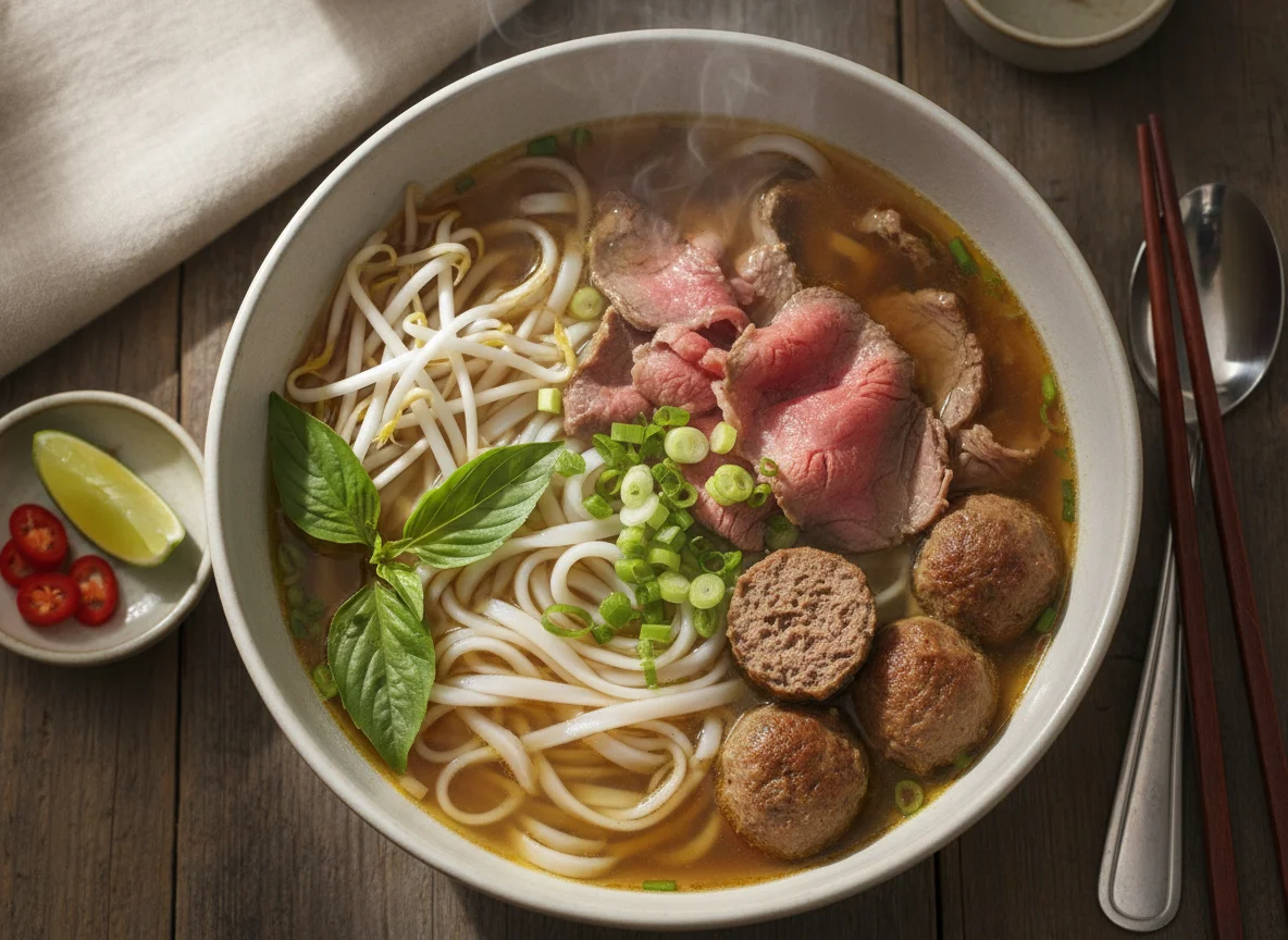 Beef Pho with Meatballs photo