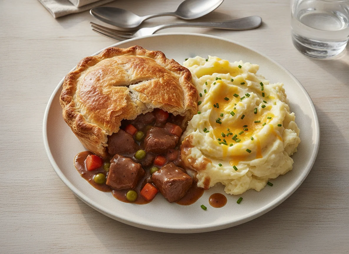 Beef Pot Pie with Mashed Potatoes photo