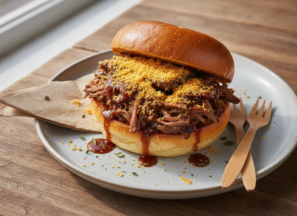 Beef Pulled Rib Bun photo