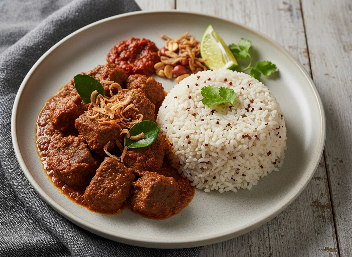 Beef Rendang with Mixed Rice photo