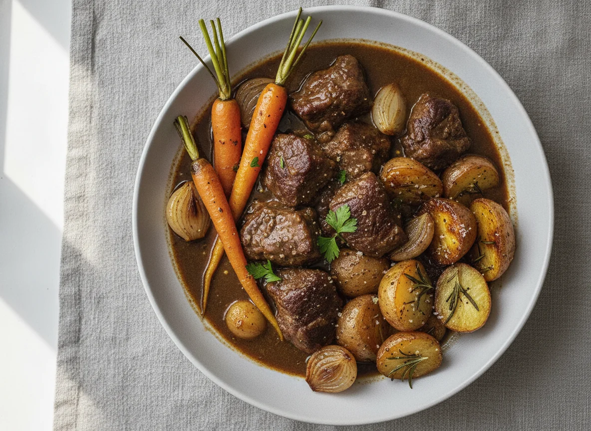 Beef Stew with Roasted Potatoes and Carrots photo