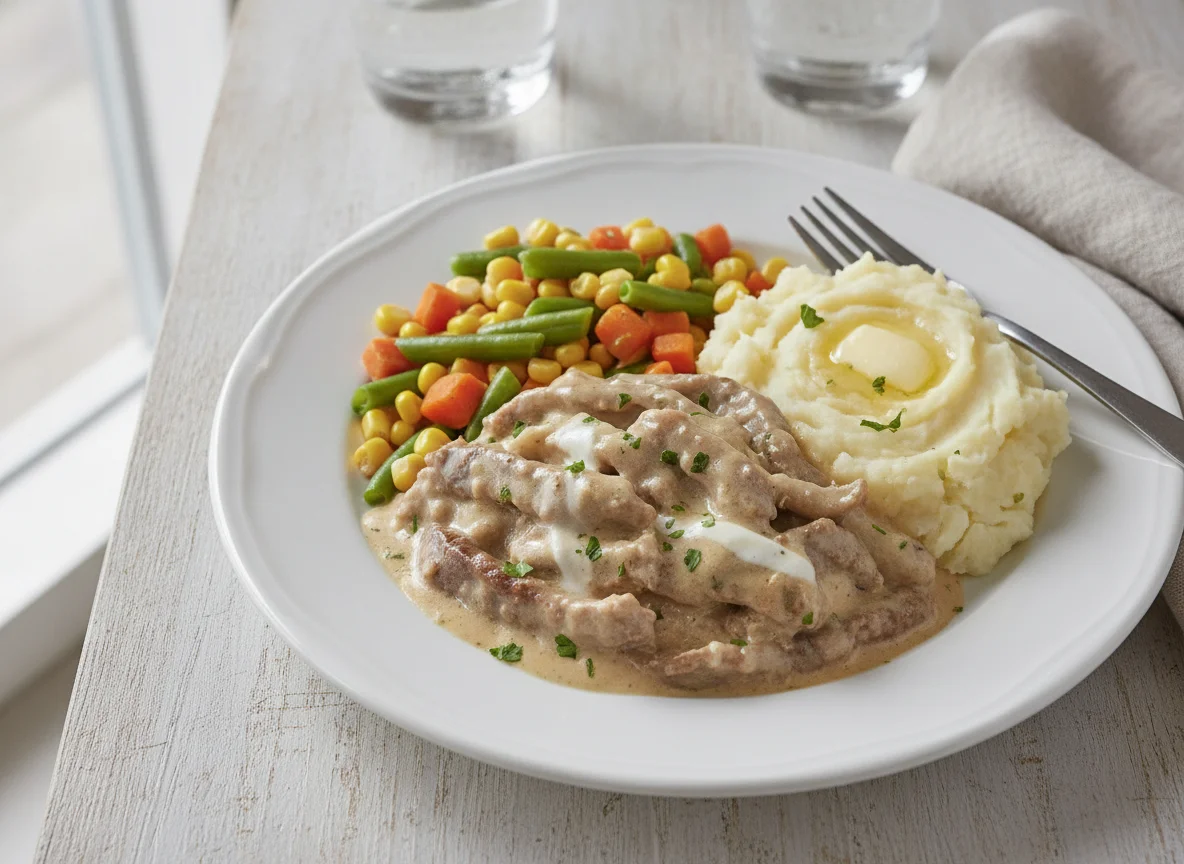 Beef stroganoff photo