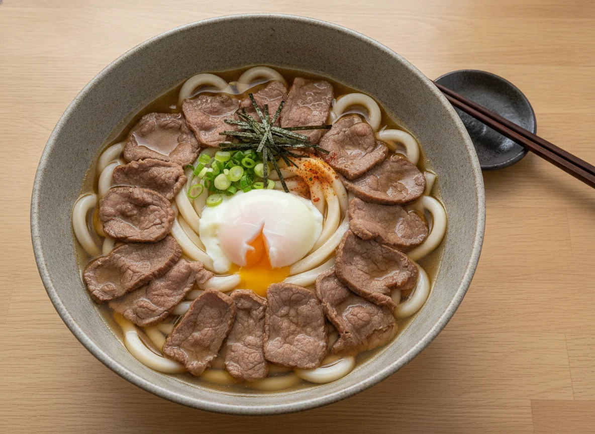 Beef Udon with Onsen Egg photo