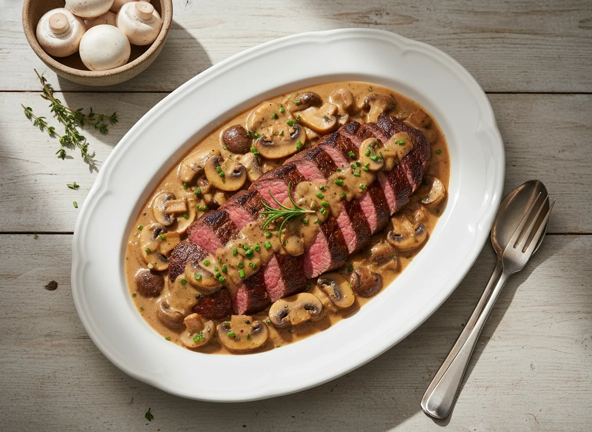 Beef with Mushroom Sauce photo