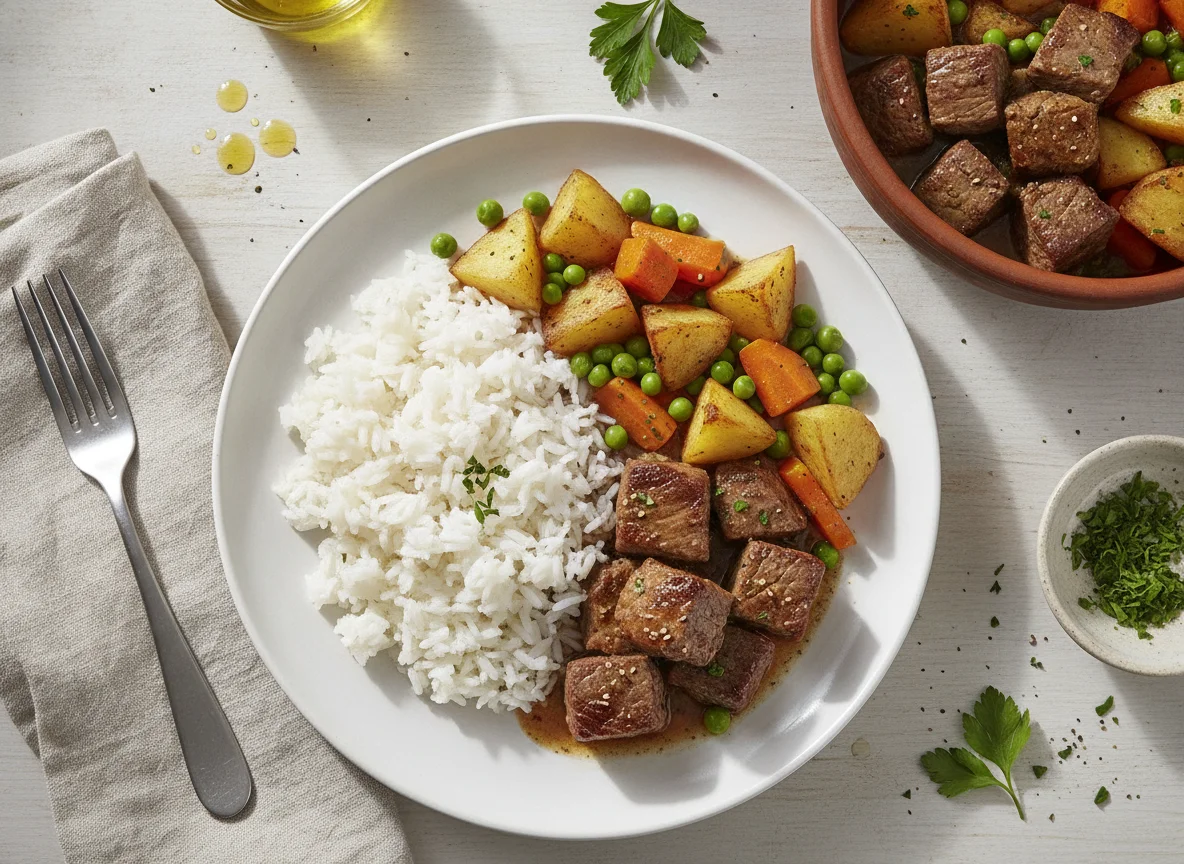 Beef with Rice and Vegetable Stew photo
