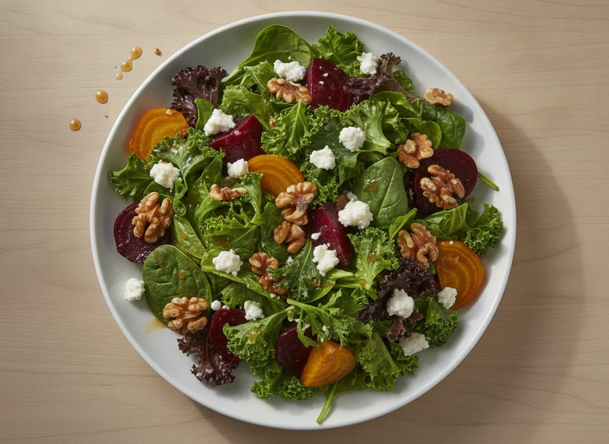 Beet and Goat Cheese Salad with Walnuts photo