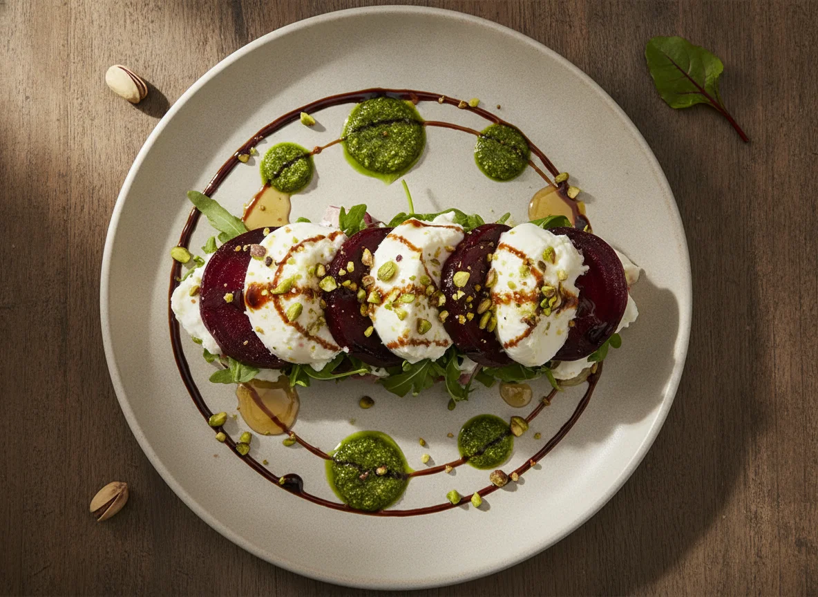 Beet & Arugula Tower photo