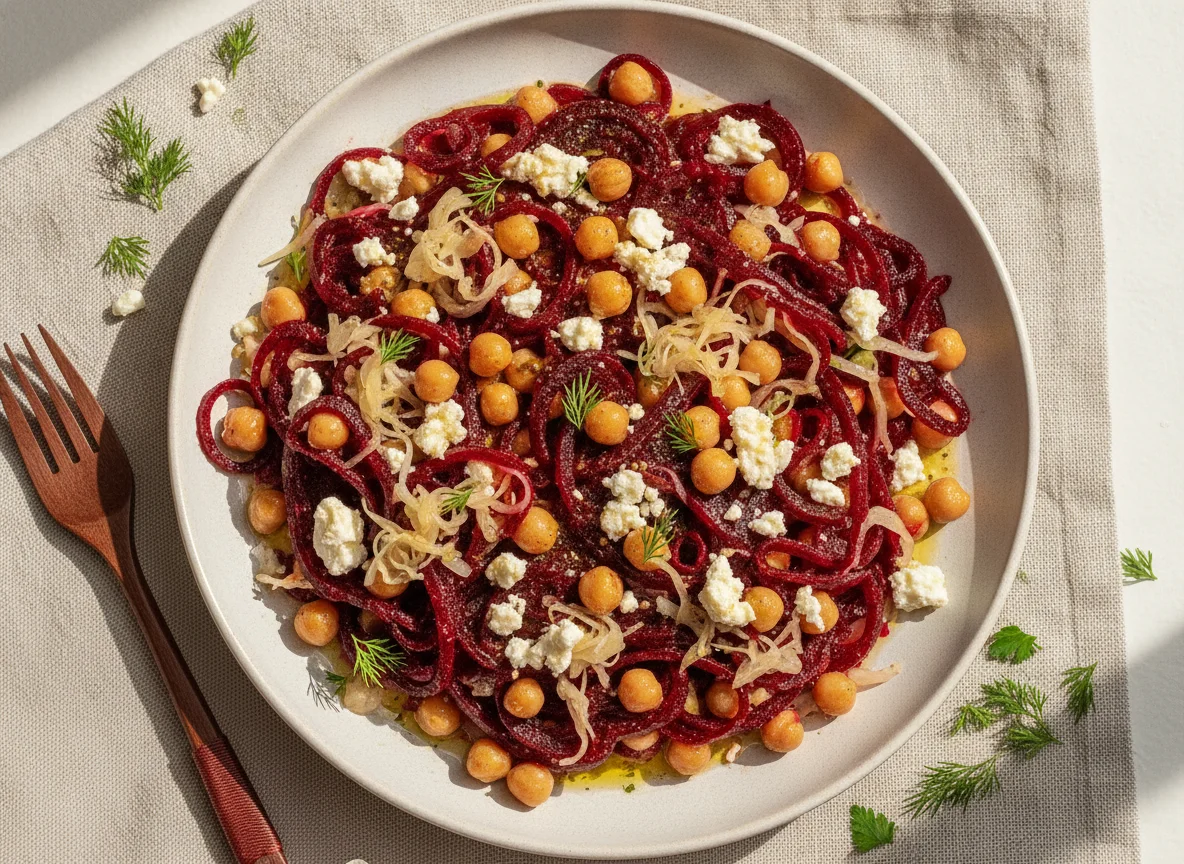 Beetroot and Chickpea Salad with Feta photo