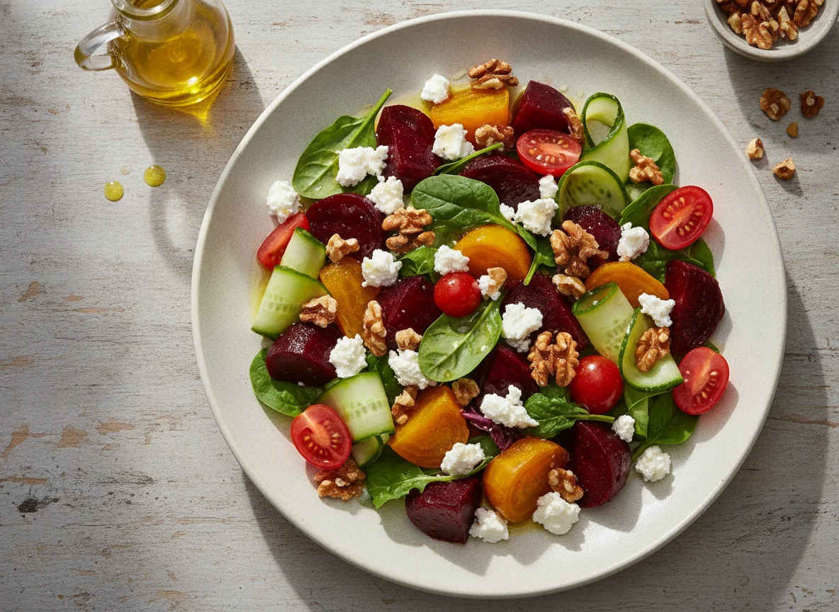 Beetroot and Feta Salad with Walnuts photo